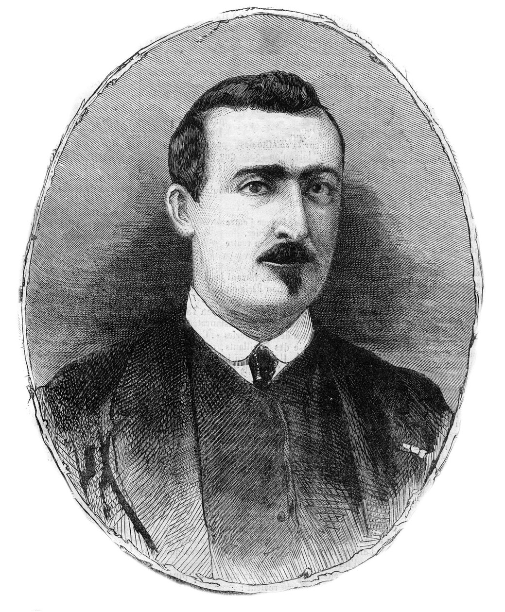 Ritratto di Antoine Alphonse Chassepot (1833-1905) armaiolo e creatore del fucile omonimo - Disegno di Henry de Montaut da Henri de Montaut