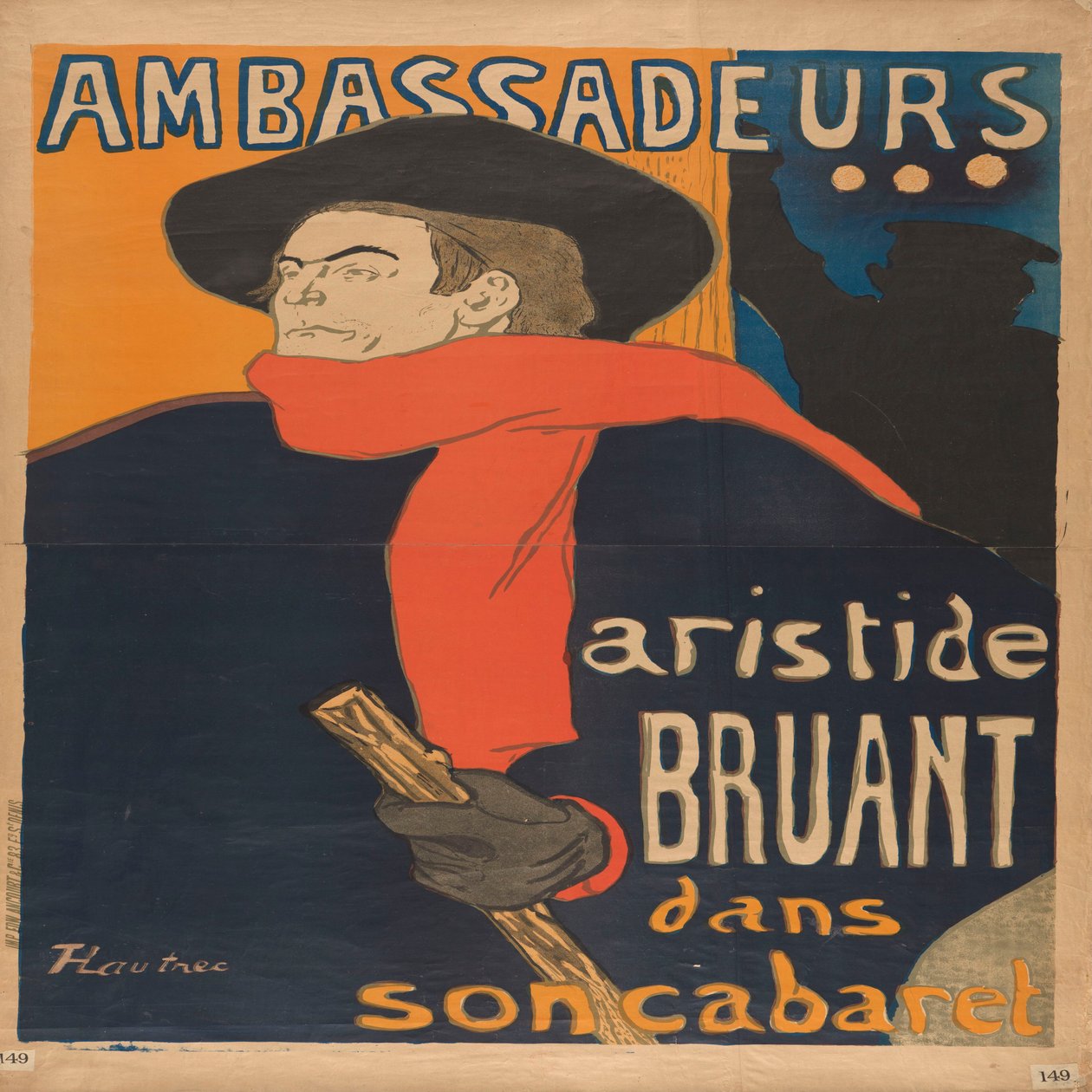 Ambassadeurs Aristide Bruant in seinem Kabarett da Henri de Toulouse-Lautrec