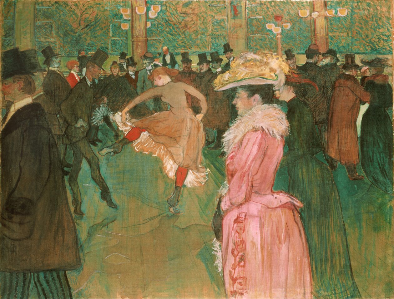 Al Moulin Rouge: Il ballo da Henri de Toulouse-Lautrec