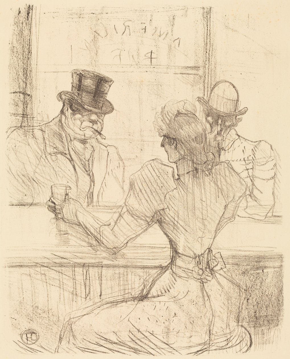 Al bar Picton, in rue Scribe (Au bar Picton, rue Scribe) da Henri de Toulouse-Lautrec