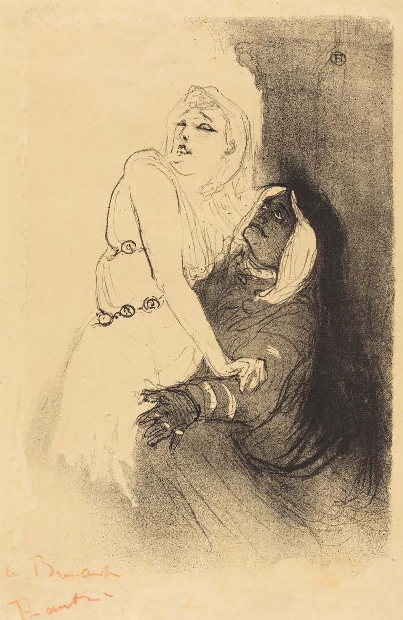 Al Rinascimento: Sarah Bernhardt in “Fedra” (A la Renaissance: Sarah Bernhardt dans “Phèdre”) da Henri de Toulouse-Lautrec