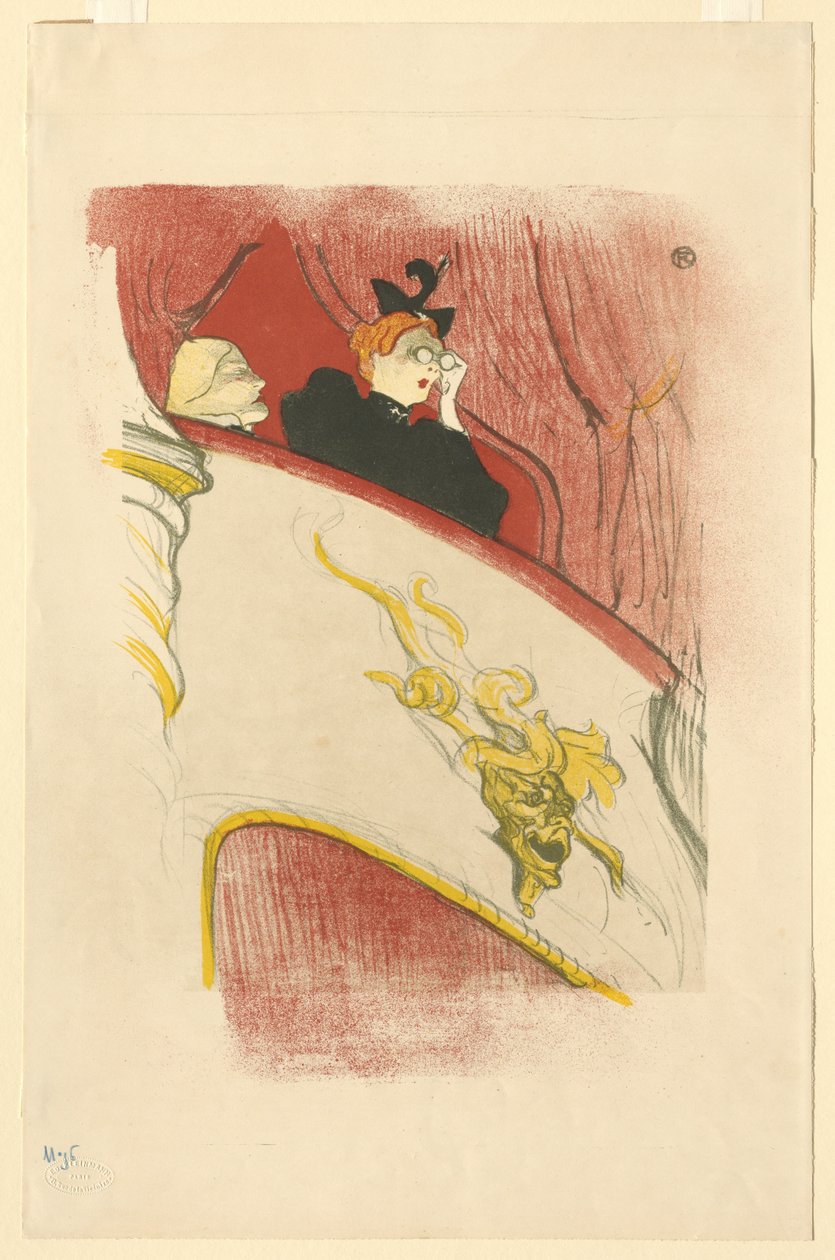 Balcone con una maschera grottesca dorata da Henri de Toulouse-Lautrec