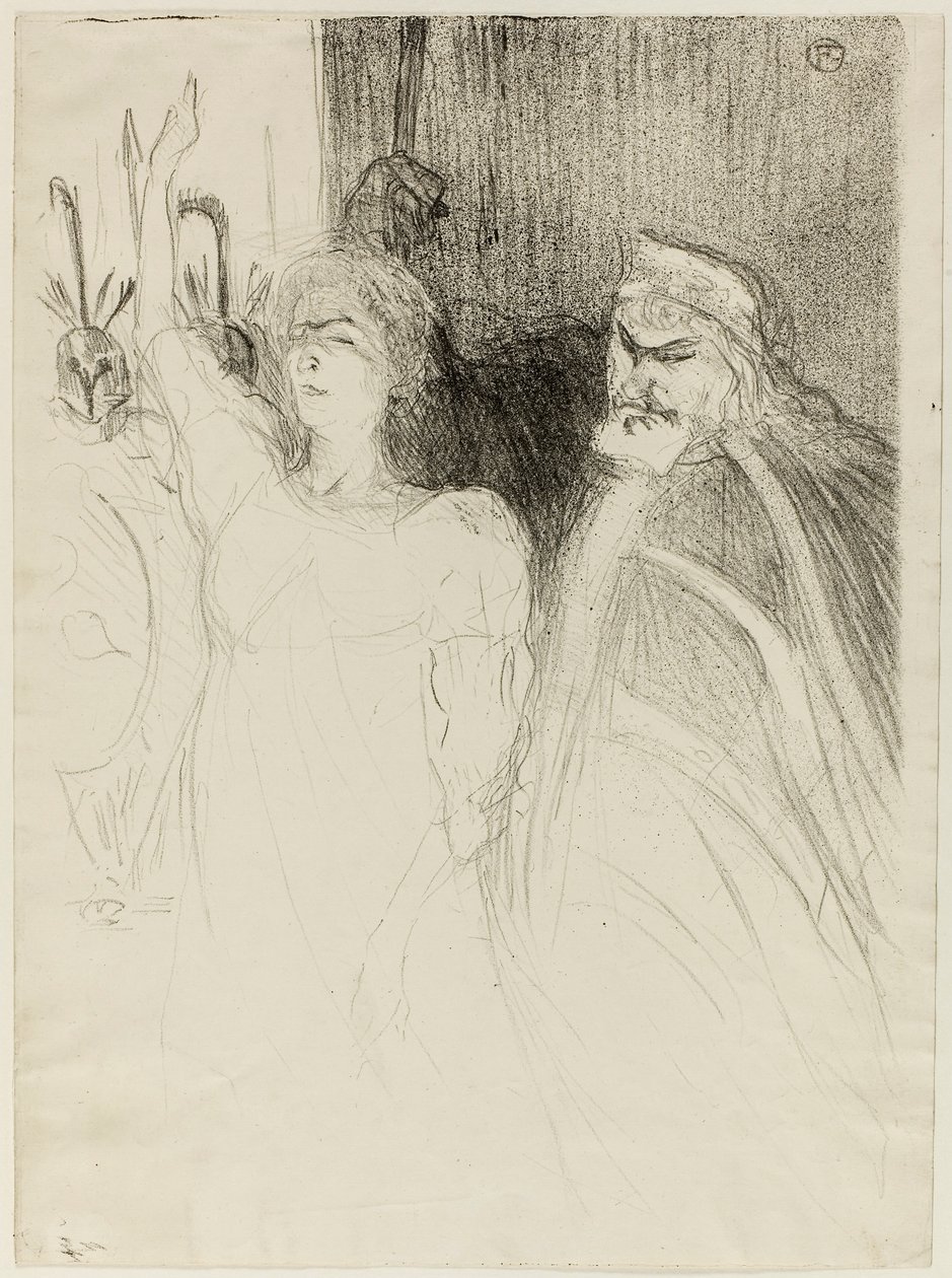 Bartet e Mounet-Sully, in Antigone da Henri de Toulouse-Lautrec