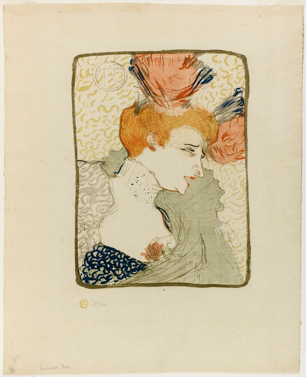 Busto di Mademoiselle Marcelle Lender da Henri de Toulouse-Lautrec