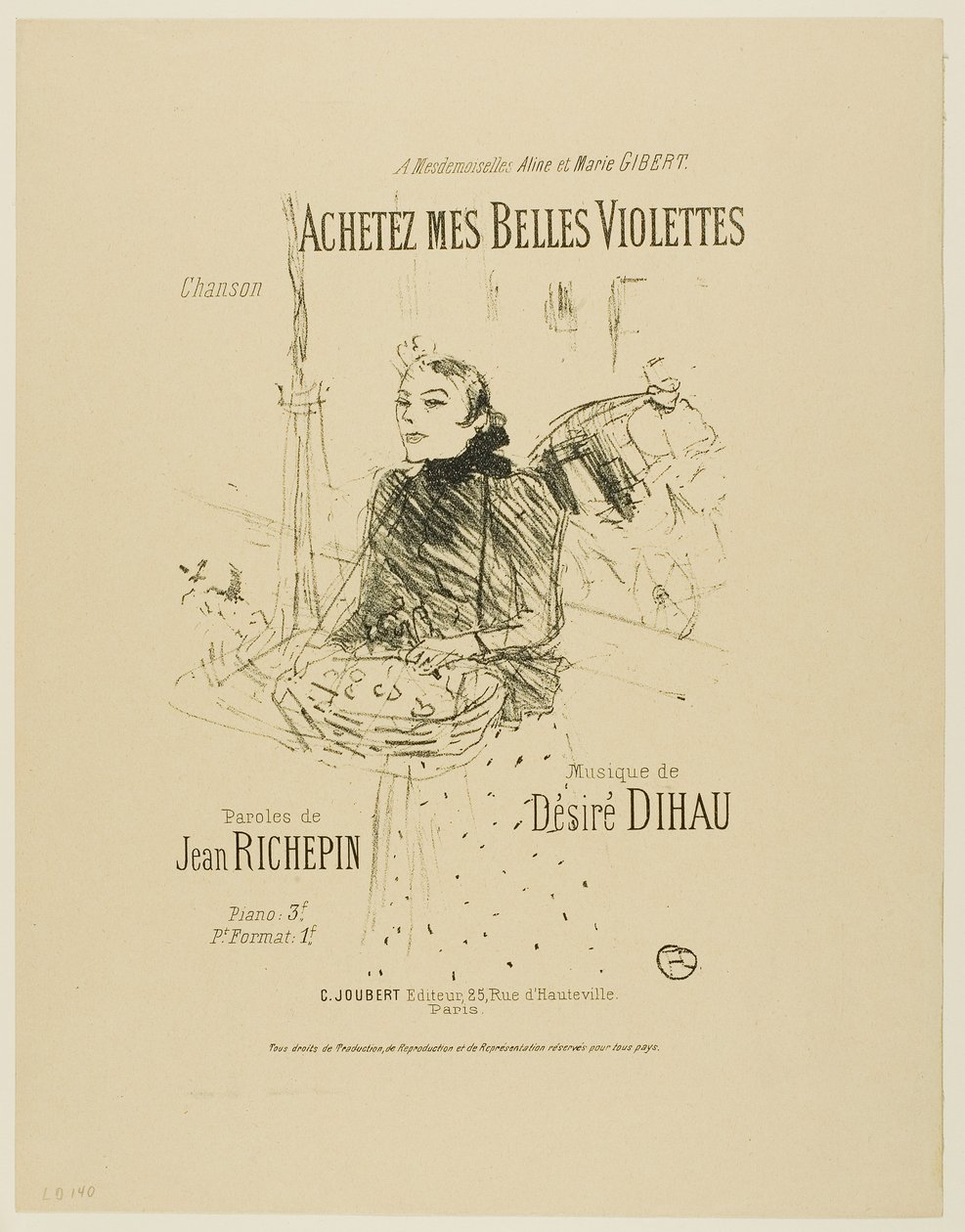 Compra le mie belle violette, da Mélodies de Désiré Dihau da Henri de Toulouse-Lautrec