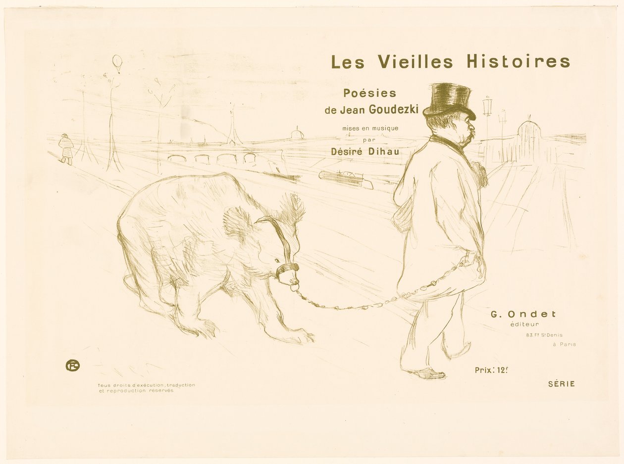 Copertina e frontespizio di Les Vieilles Histoires da Henri de Toulouse-Lautrec