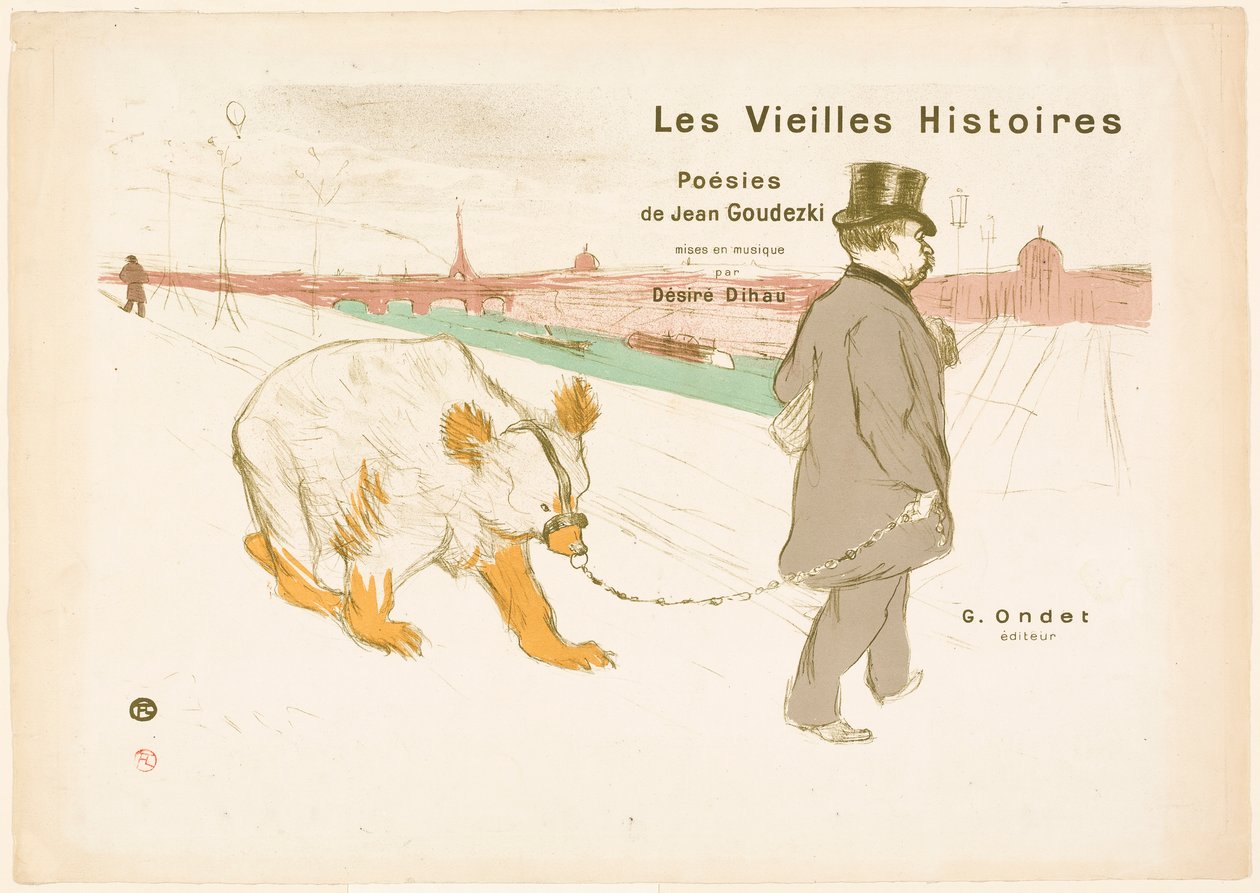 Copertina e frontespizio di Les Vieilles Histoires da Henri de Toulouse-Lautrec