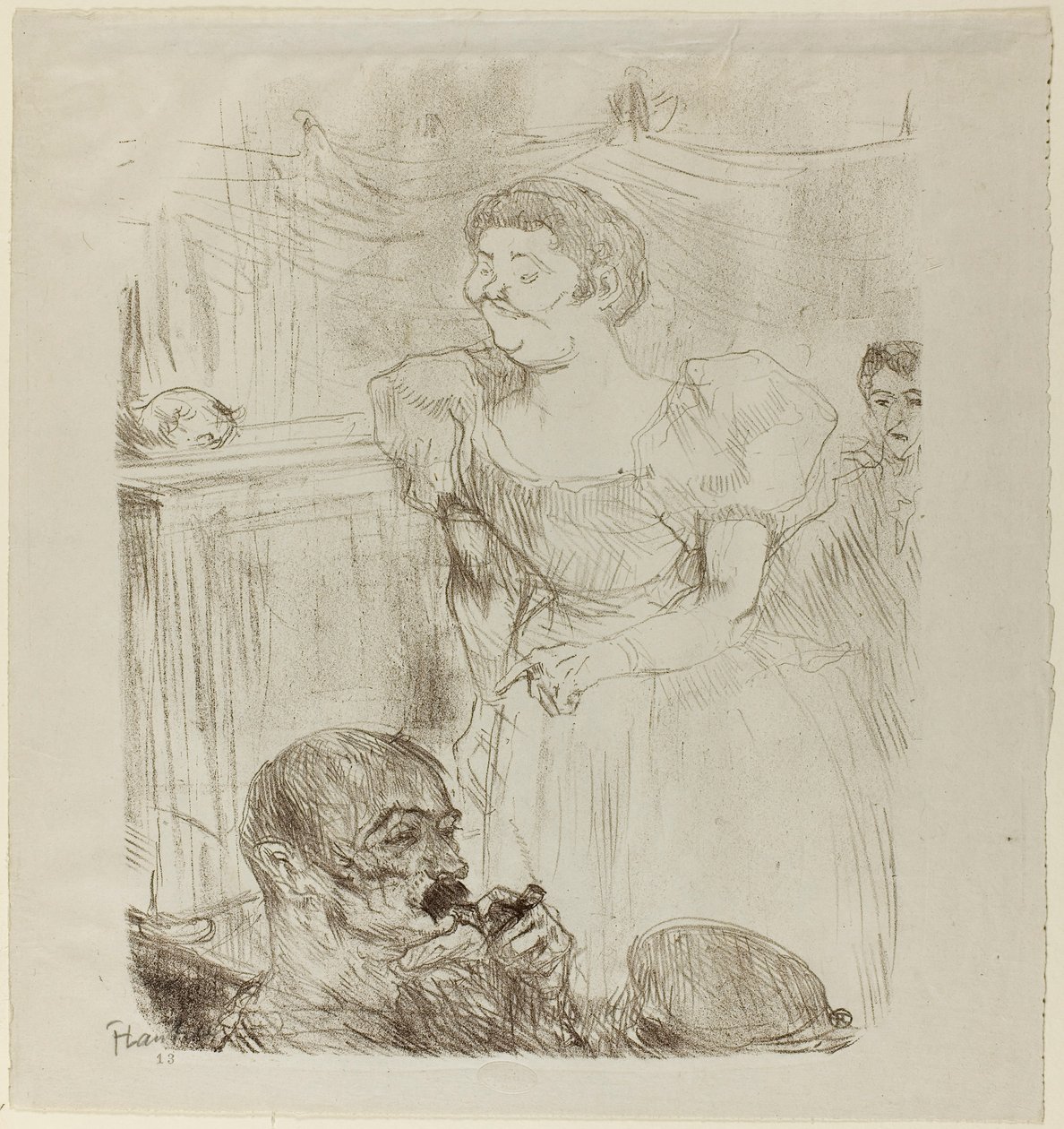 Di ti Fellow, cantante inglese in un caffè-concerto da Henri de Toulouse-Lautrec