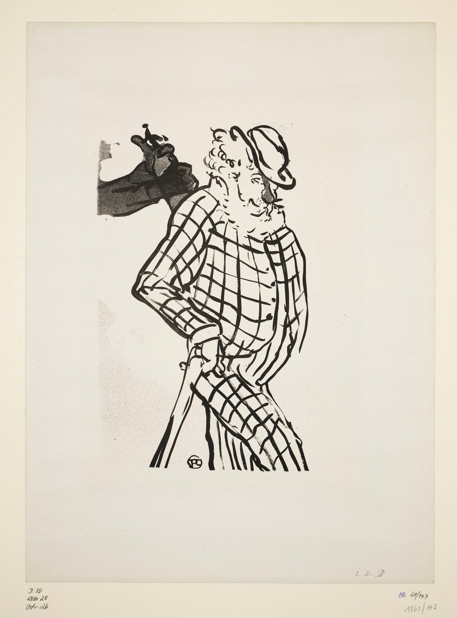 Eccentrico comico inglese, foglio 11 della serie "Le Café Concert". da Henri de Toulouse Lautrec