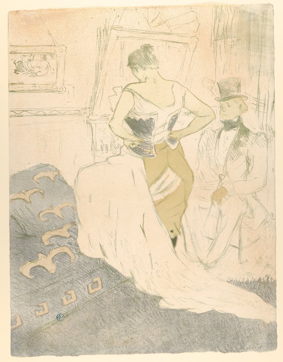 Come allacciare un corsetto, tratto da "Elles" da Henri de Toulouse-Lautrec