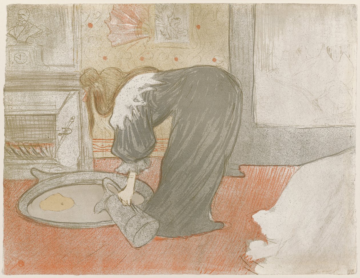 Donna nella vasca da bagno da Henri de Toulouse-Lautrec