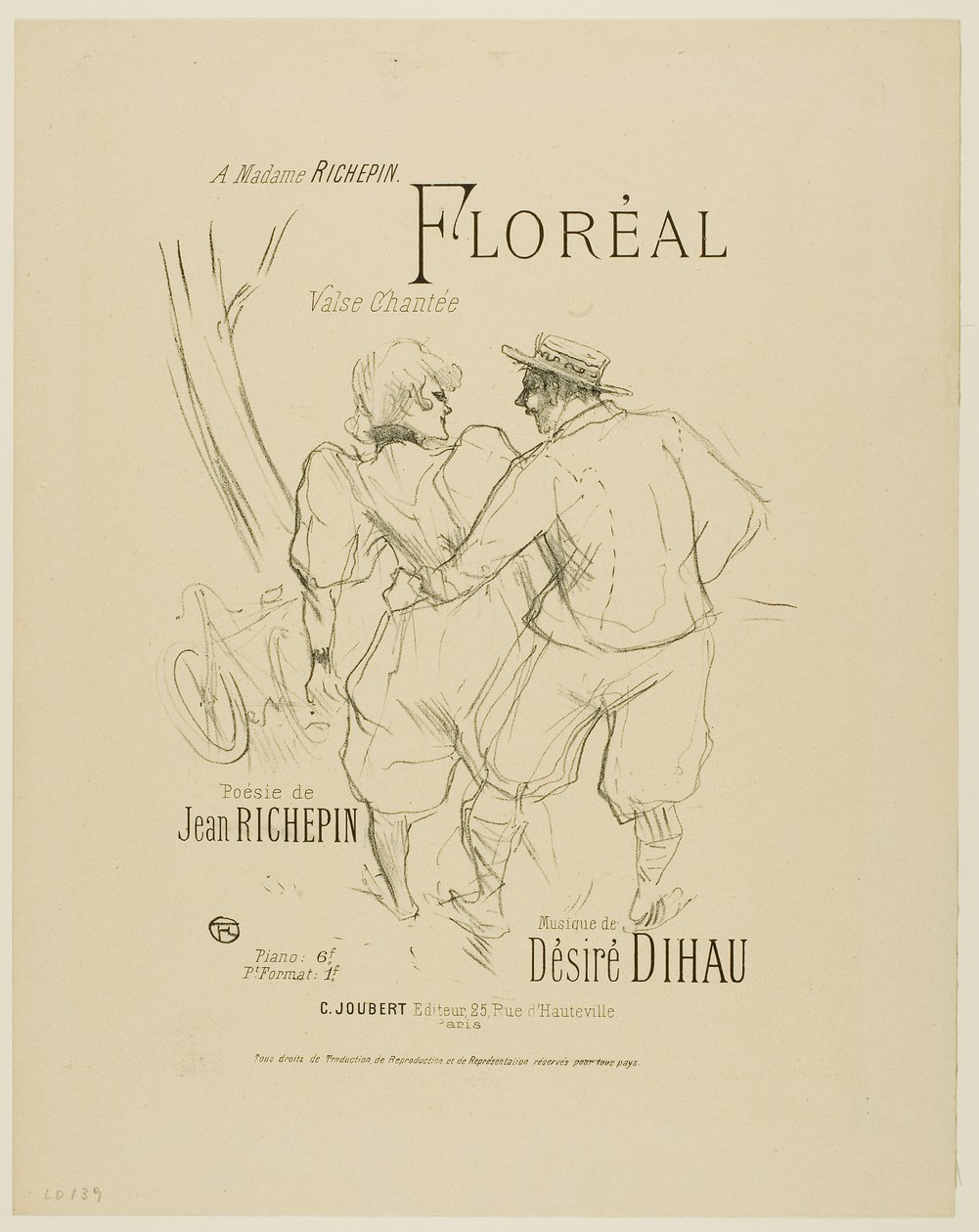 Floréal, da Mélodies de Désiré Dihau da Henri de Toulouse-Lautrec