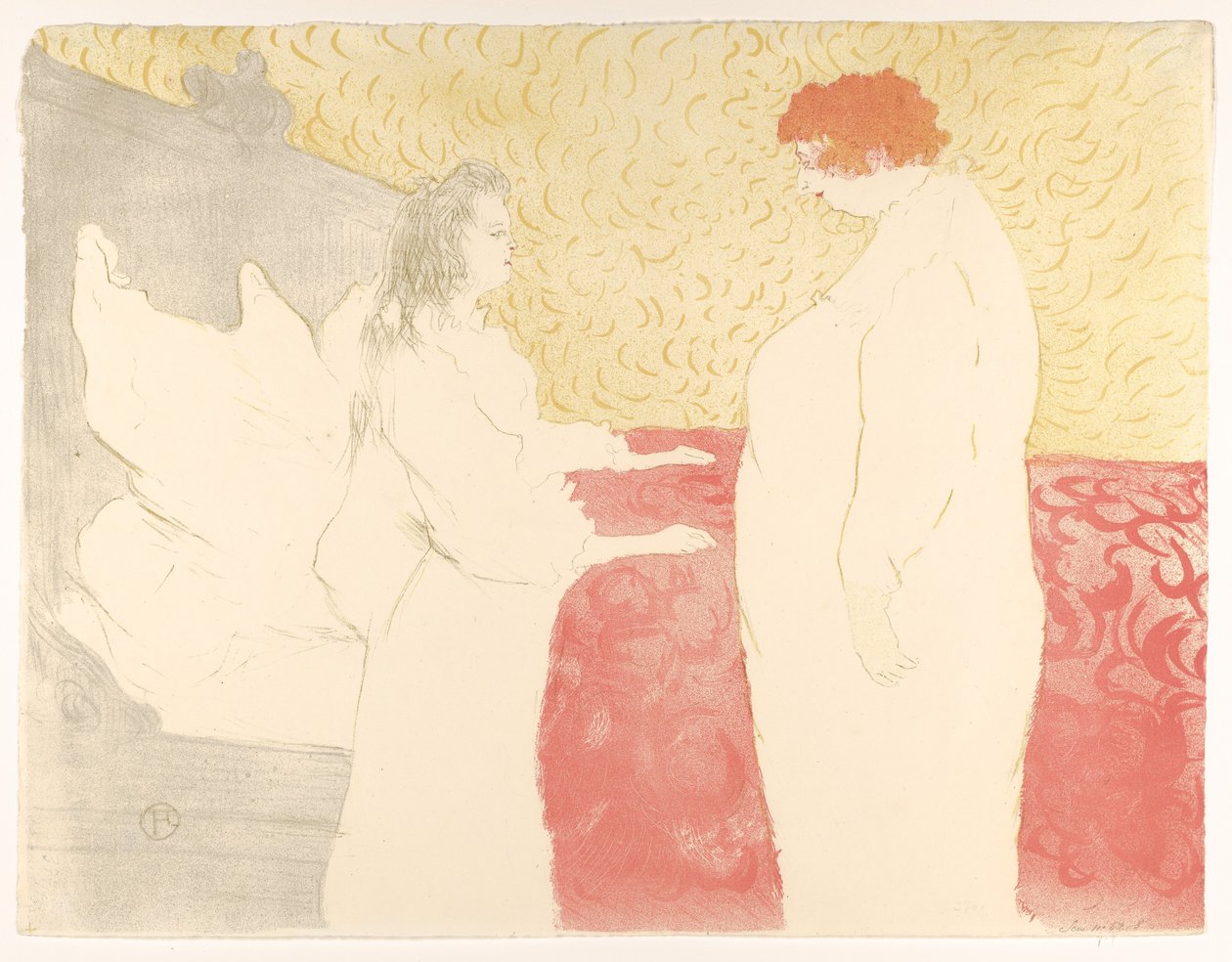 Aufstehen, aus "Elles" da Henri de Toulouse-Lautrec