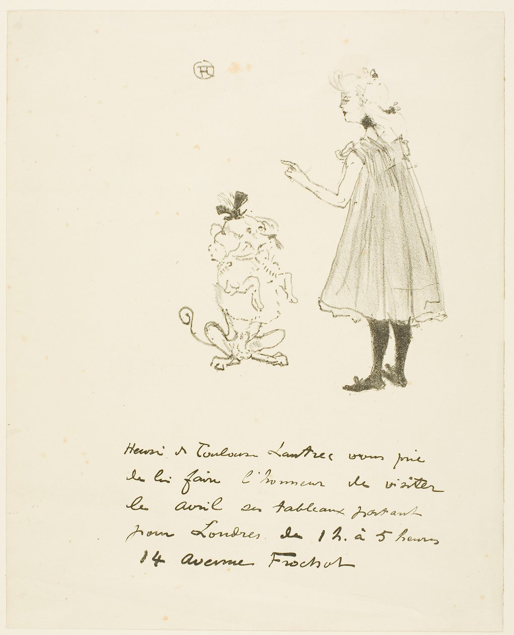 Invito a una mostra da Henri de Toulouse-Lautrec