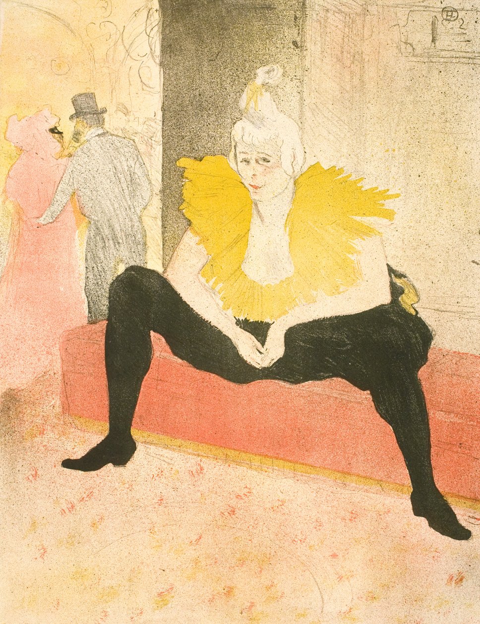 La Clownesse Assise, Mademoiselle Cha-U-Kao da Henri de Toulouse-Lautrec