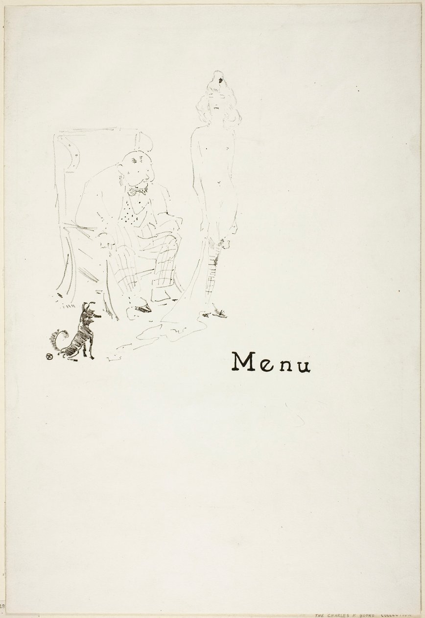 La bambina nuda: Menu da Henri de Toulouse-Lautrec
