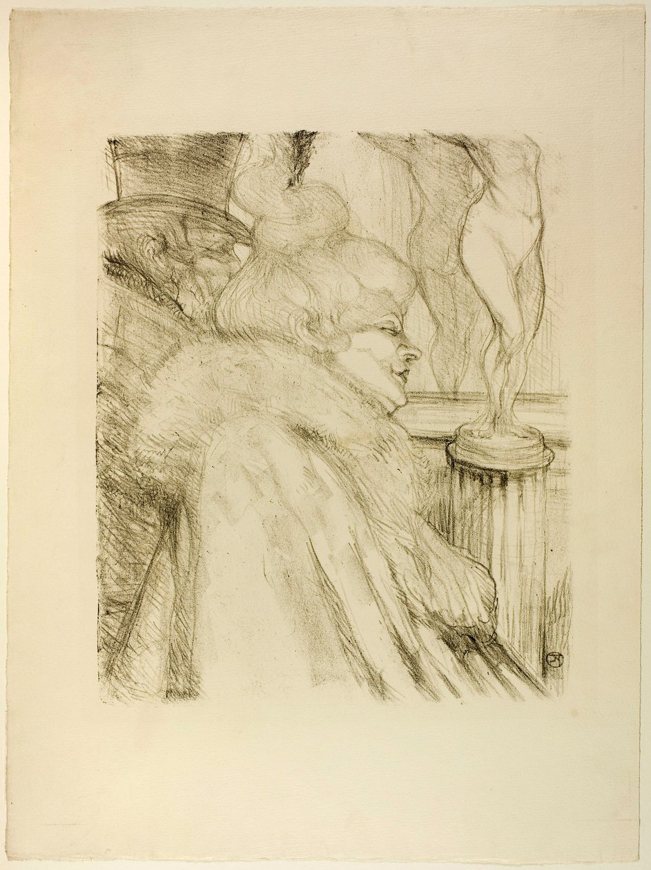 Uscendo dal teatro da Henri de Toulouse-Lautrec