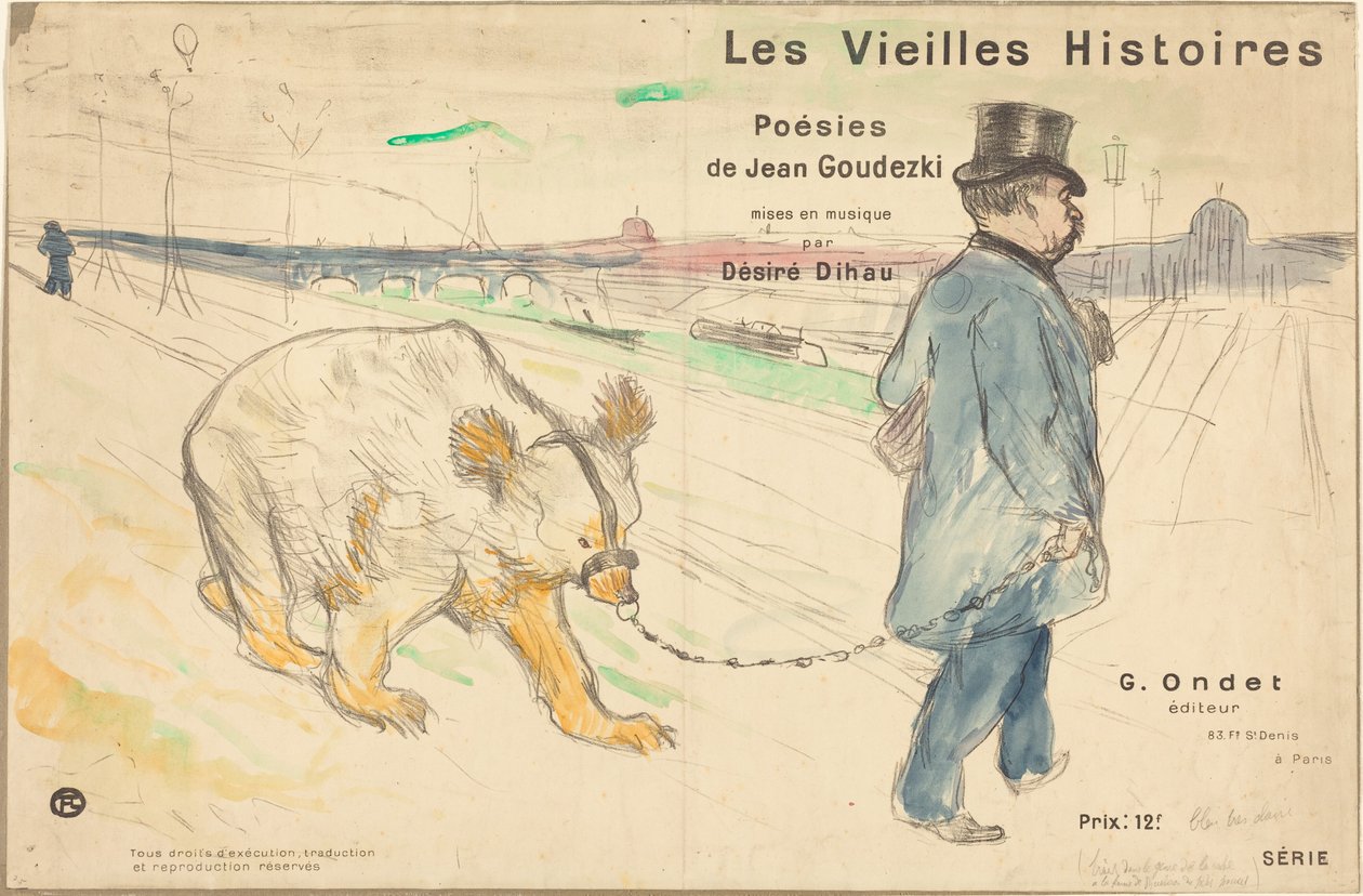 Vecchie storie (copertina/frontespizio) da Henri de Toulouse-Lautrec
