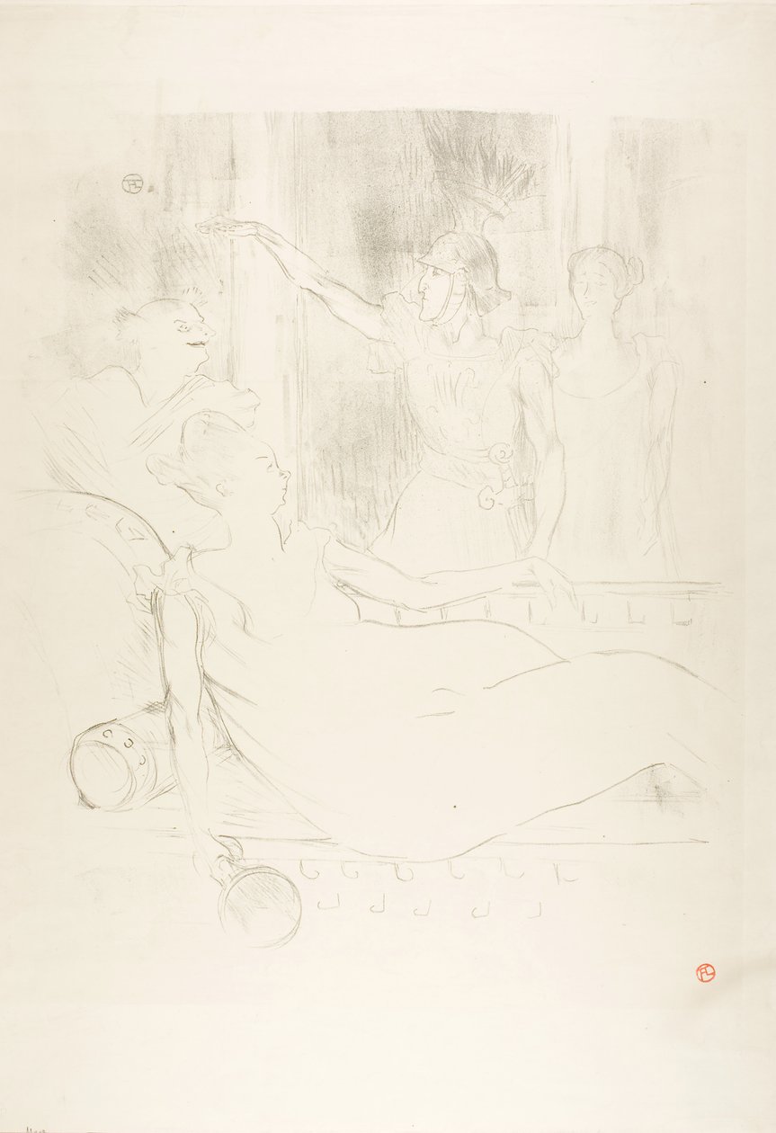 Madame Simon-Girard, Brasseur e Guy in La belle Hélène da Henri de Toulouse-Lautrec
