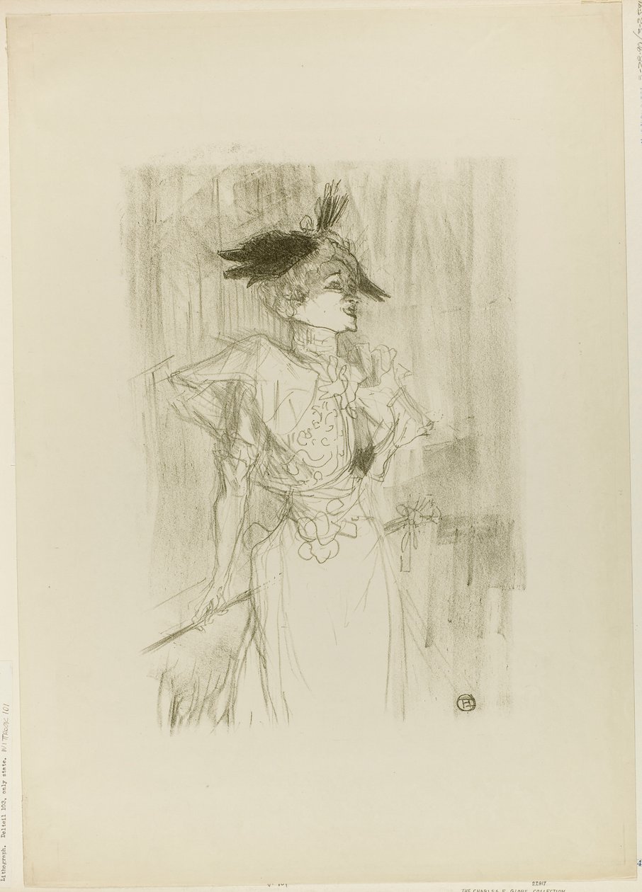 Mademoiselle Marcelle Lender, in Piedi da Henri de Toulouse-Lautrec