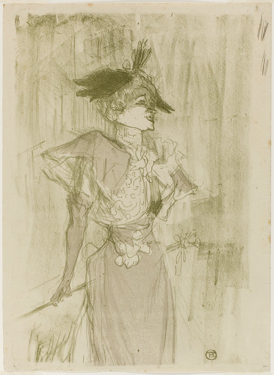 Mademoiselle Marcelle Lender, in piedi da Henri de Toulouse-Lautrec