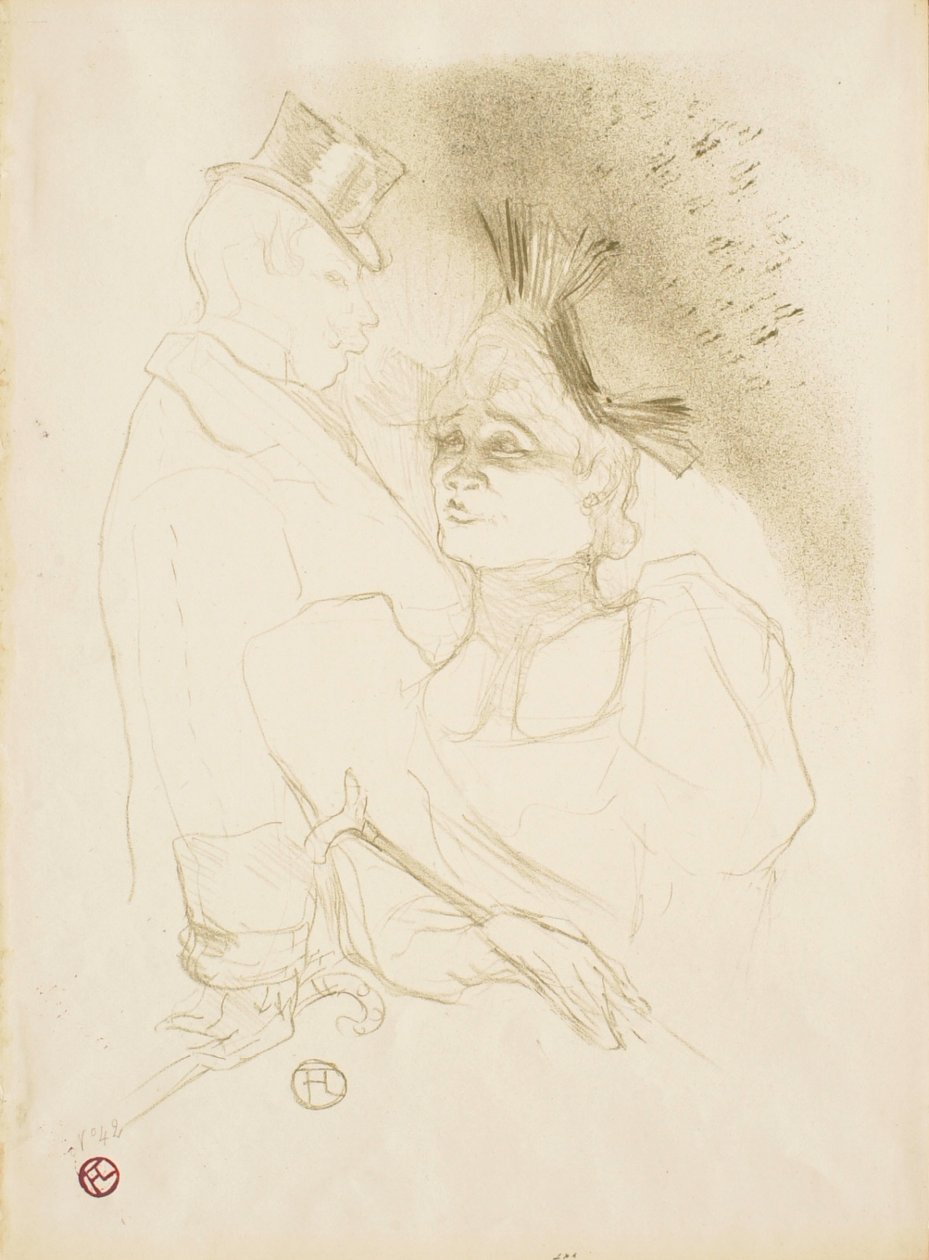 Mlle Lender e Baron da Henri de Toulouse-Lautrec