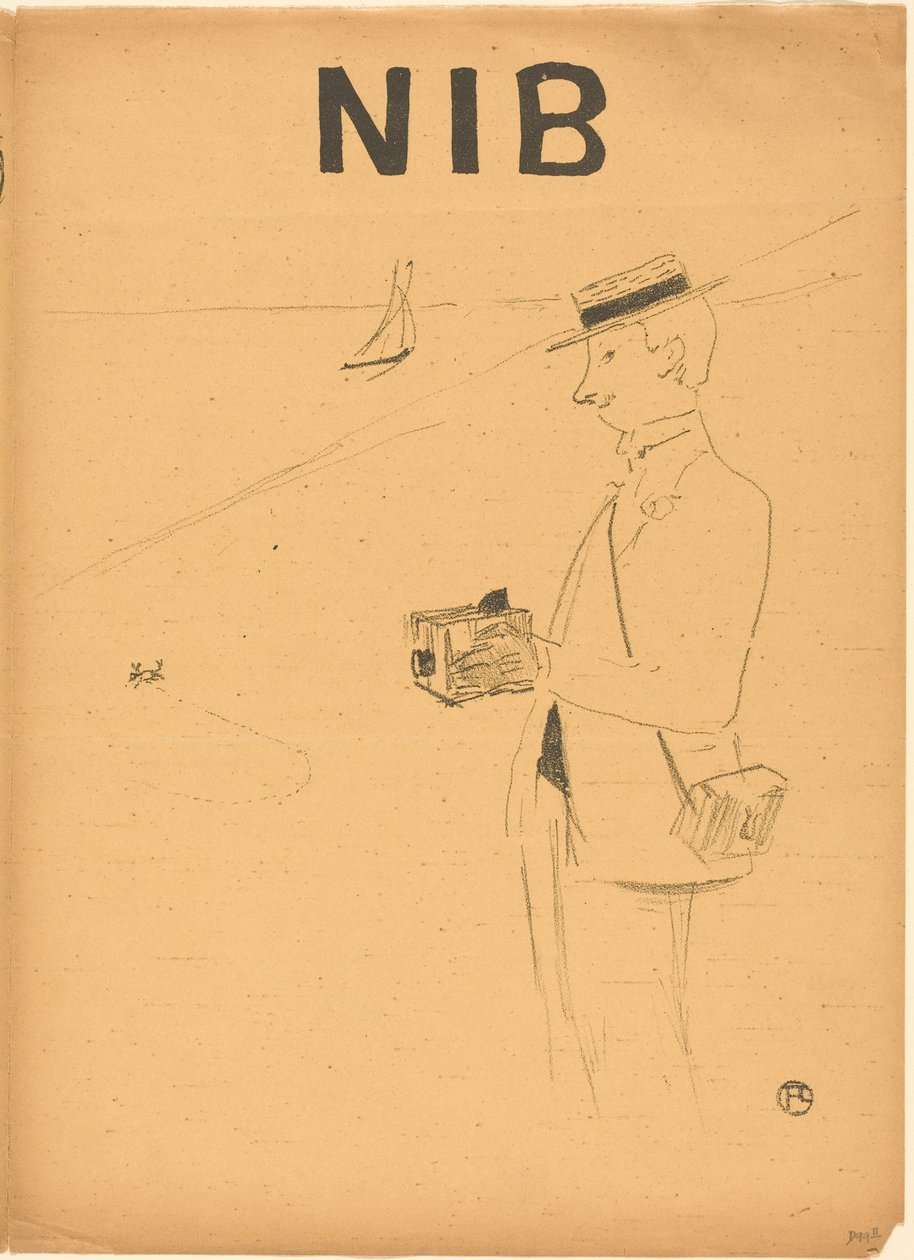 Nib oder der Amateurfotograf (Nib ou le photographe-amateur) [rechte Vorderseite] da Henri de Toulouse-Lautrec
