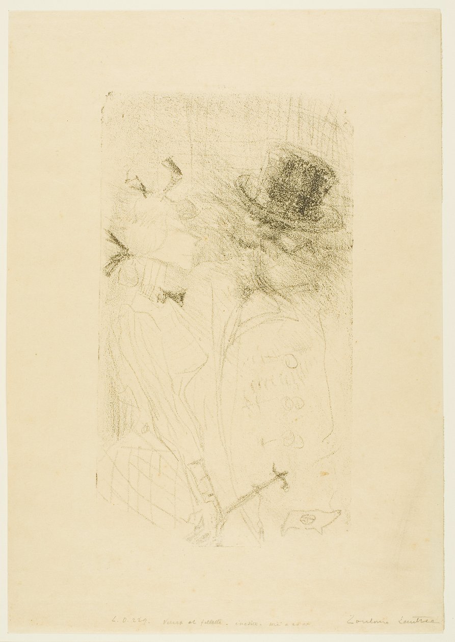 Vecchio e giovane ragazza da Henri de Toulouse-Lautrec