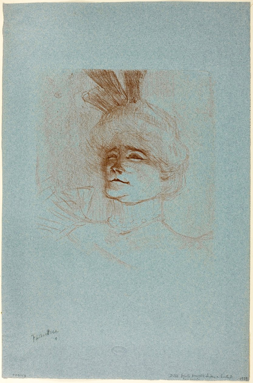 Ritratto di Mademoiselle Marcelle Lender, vista a tre quarti da Henri de Toulouse-Lautrec