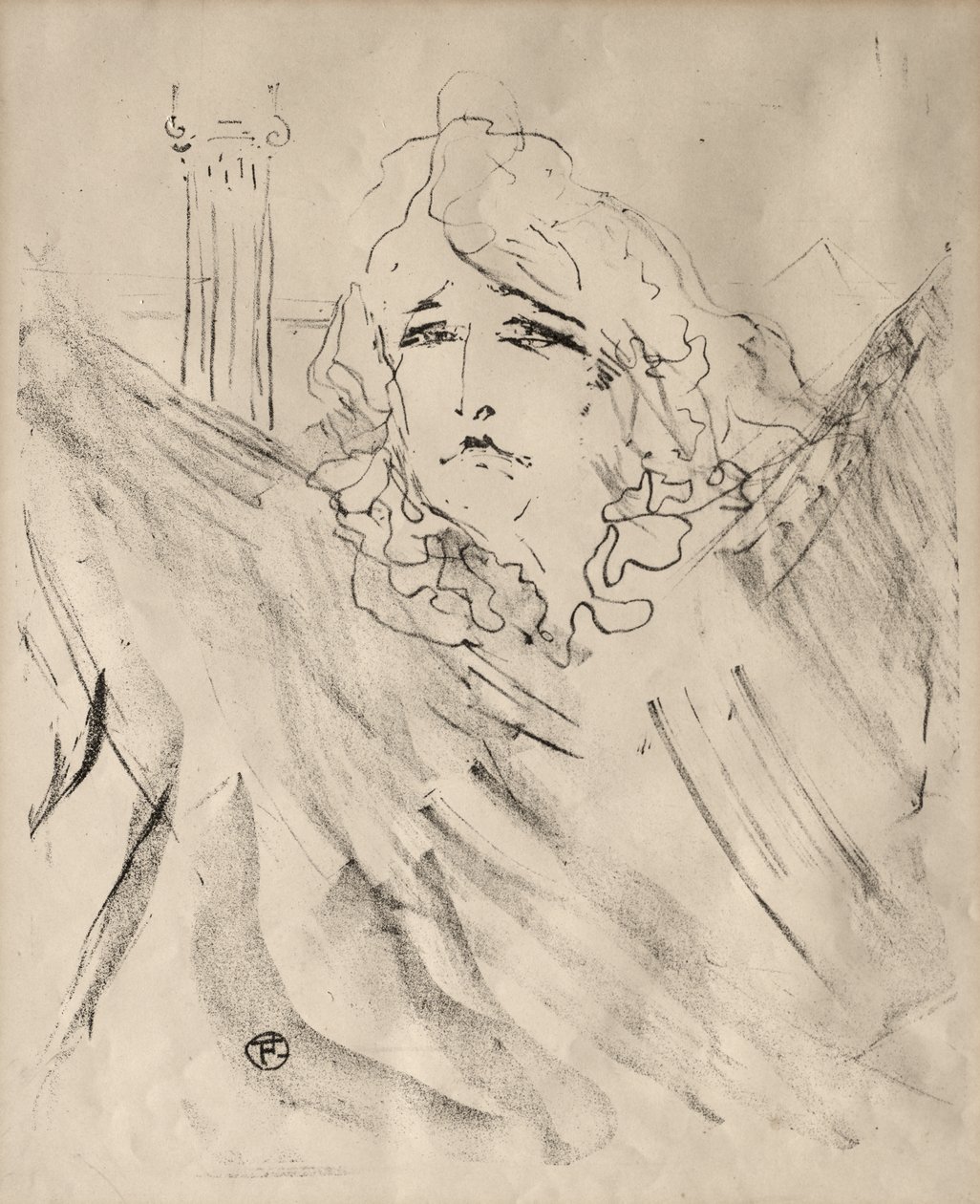 Ritratti di attori e attrici: Tredici litografie: Sarah Bernhardt da Henri de Toulouse-Lautrec
