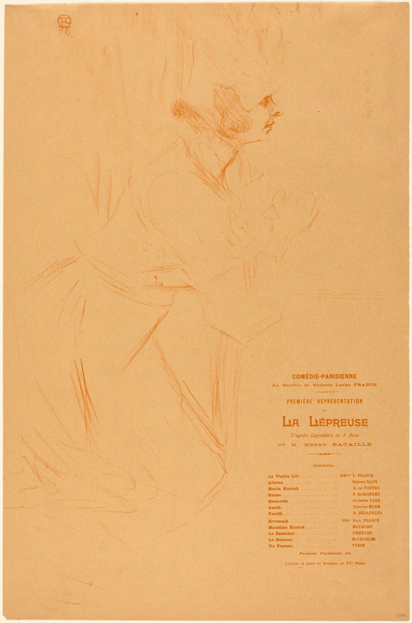 Programm für "La lepreuse" da Henri de Toulouse-Lautrec