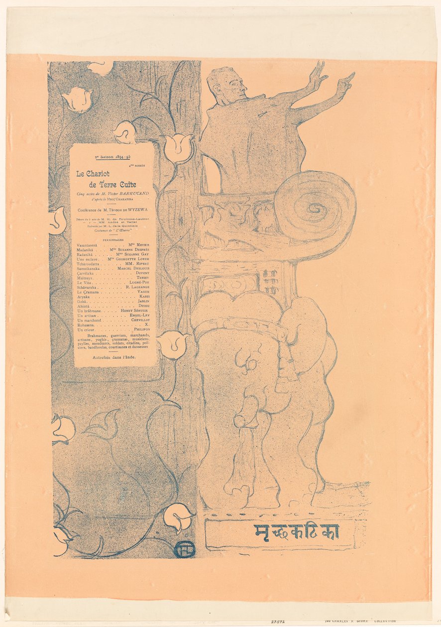 Programma per "Il Piccolo Carro di Argilla" da Henri de Toulouse-Lautrec