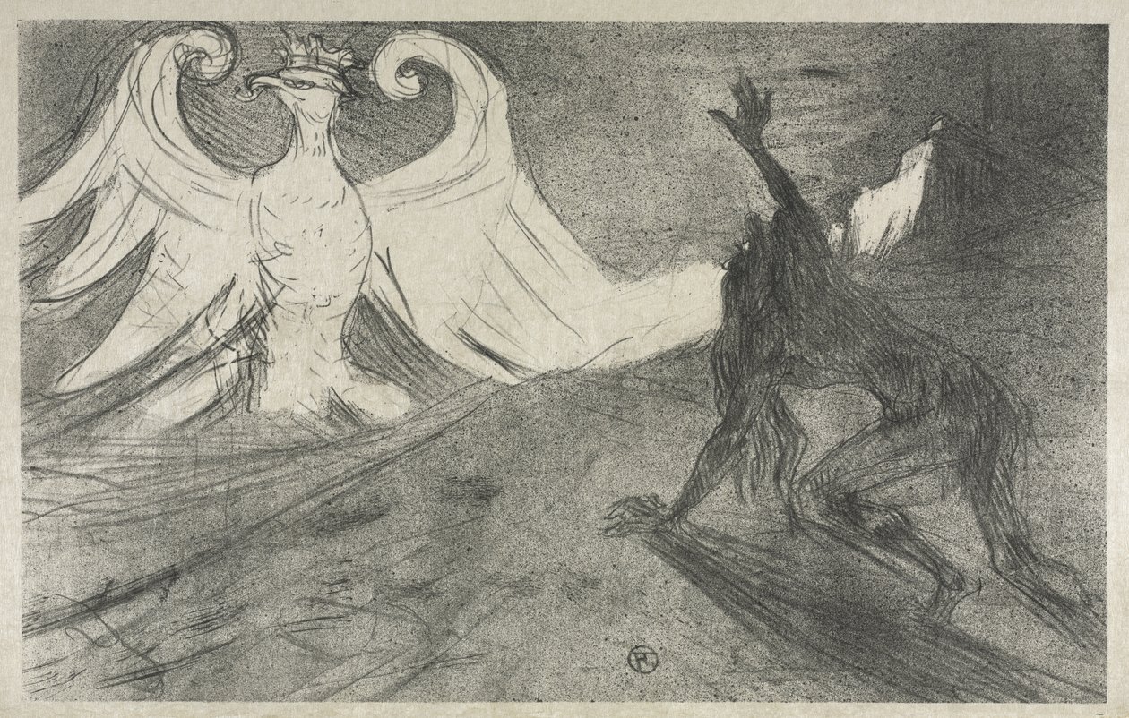 Progetto per frontespizio di: Ai piedi del Sinai da Henri de Toulouse-Lautrec