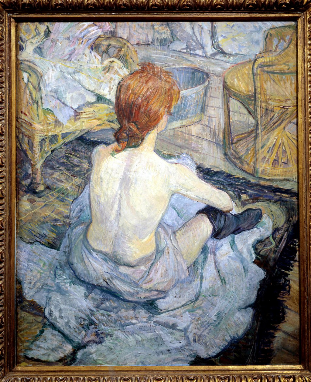 Rossa (La toilette). Dipinto di Henri de Toulouse-Lautrec da Henri de Toulouse Lautrec