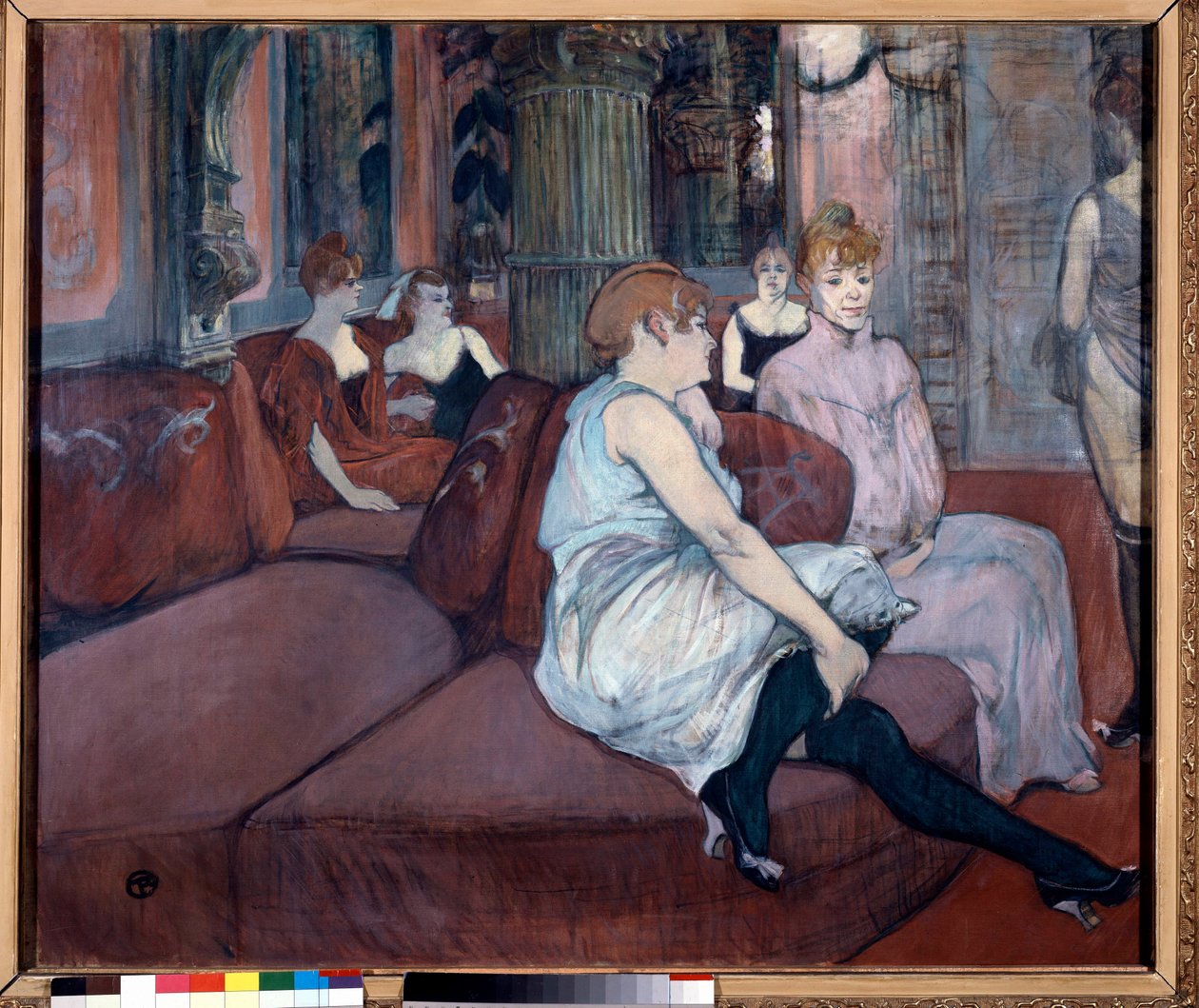 Salone in Rue des Moulins da Henri de Toulouse Lautrec