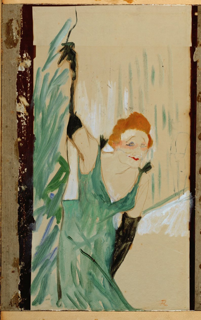 La cantante Yvette Guilbert è in visita di cortesia da Henri de Toulouse-Lautrec