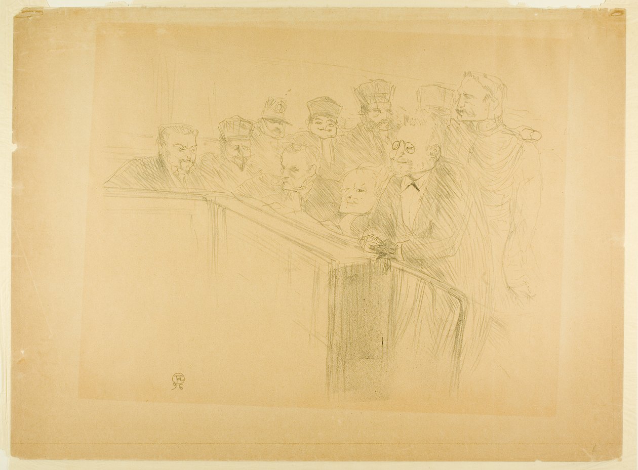 Il processo di Arton (prima tavola) da Henri de Toulouse-Lautrec