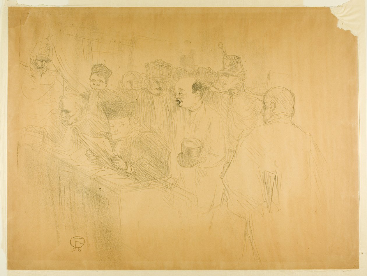 Il processo Arton (terza tavola) da Henri de Toulouse-Lautrec