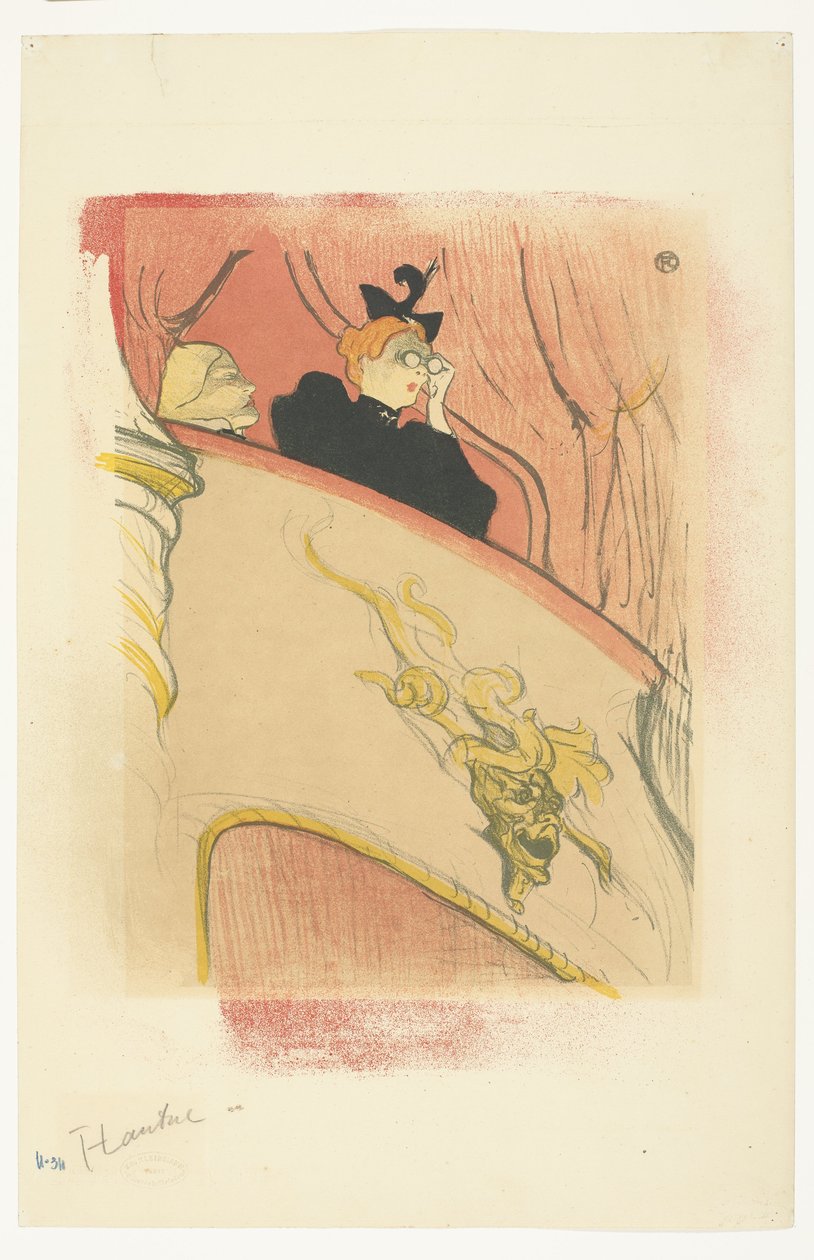 La scatola con la maschera dorata da Henri de Toulouse Lautrec