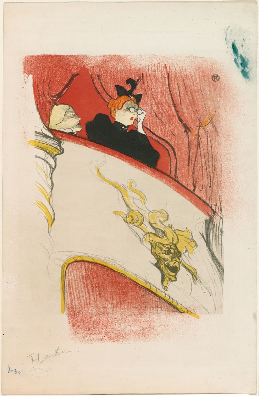 La loggia con la maschera dorata da Henri de Toulouse-Lautrec