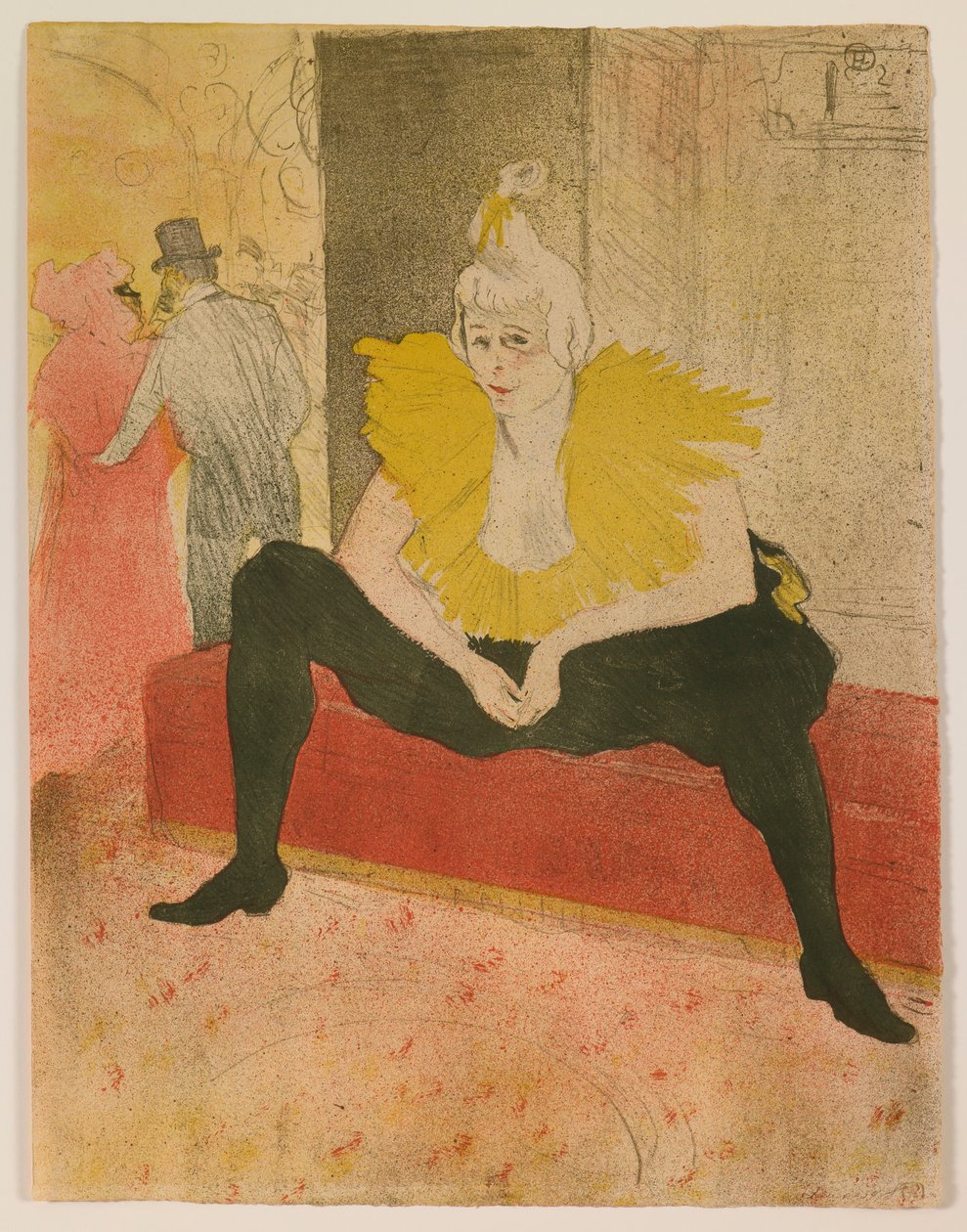 La clownessa seduta, dalla serie «Elles» da Henri de Toulouse-Lautrec