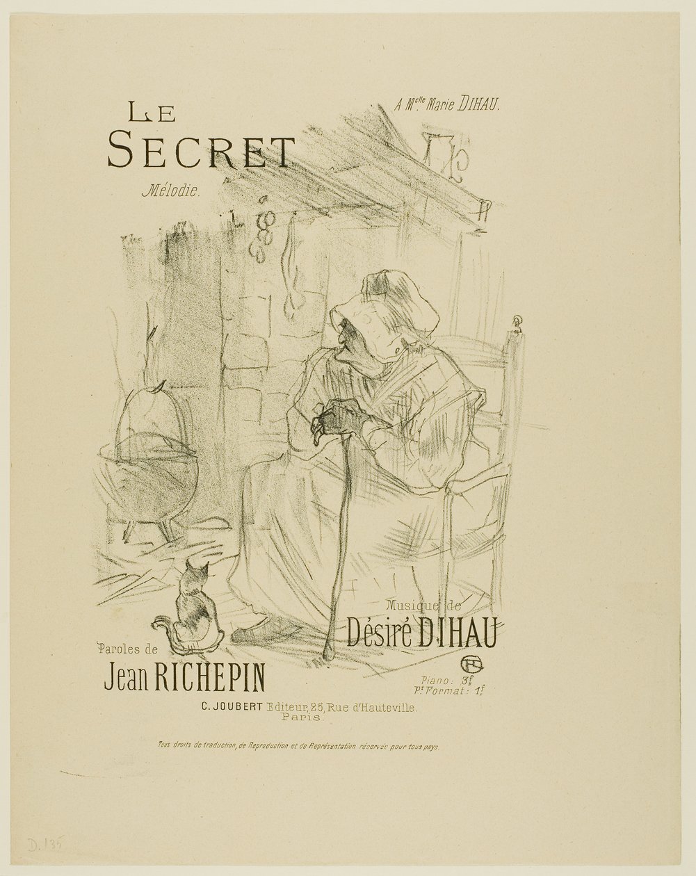 Il Segreto, da Mélodies de Désiré Dihau da Henri de Toulouse-Lautrec