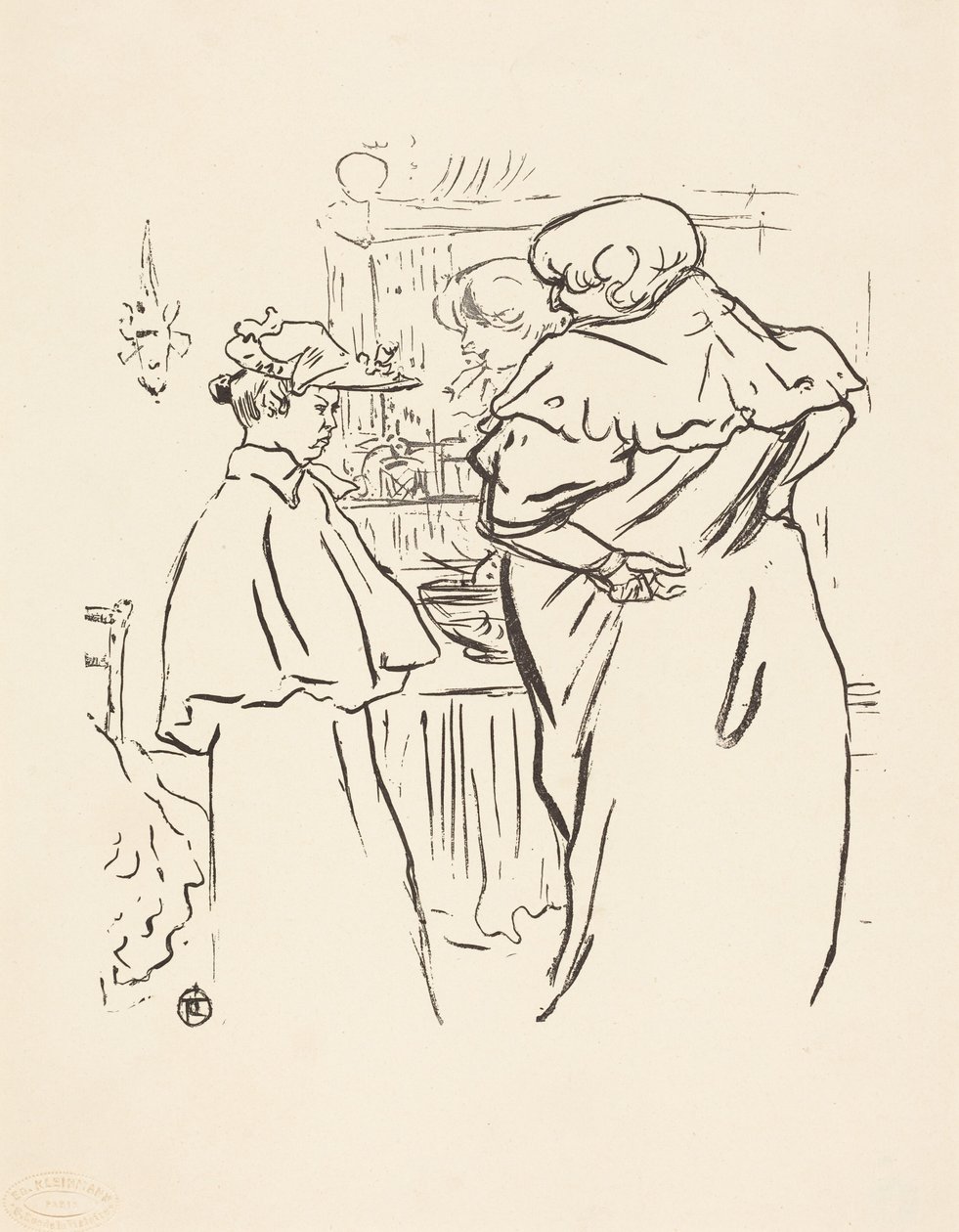 Due donne davanti a uno specchio da Henri de Toulouse-Lautrec