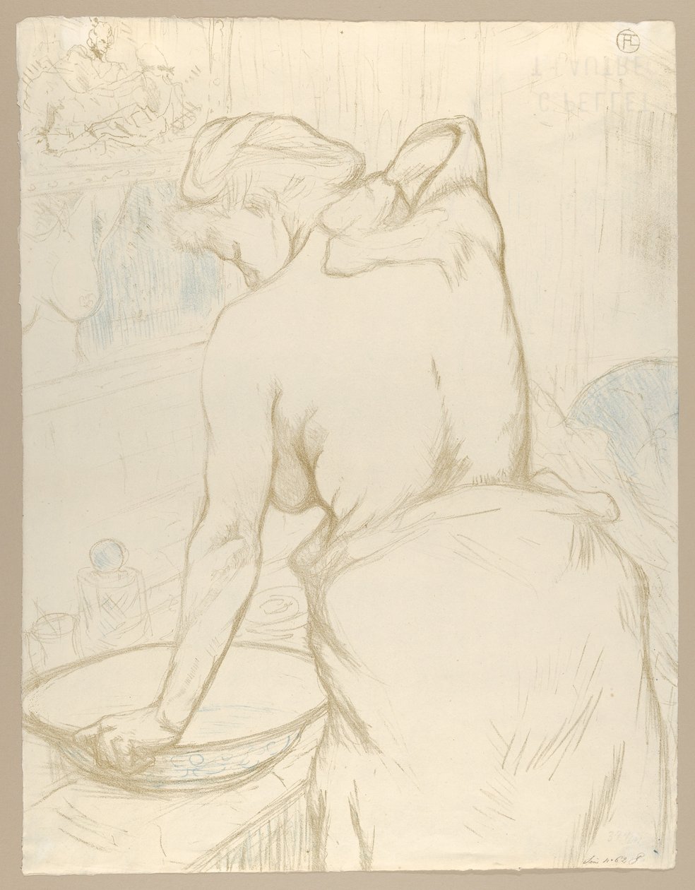 "Washing", tratto da "Elles" da Henri de Toulouse-Lautrec