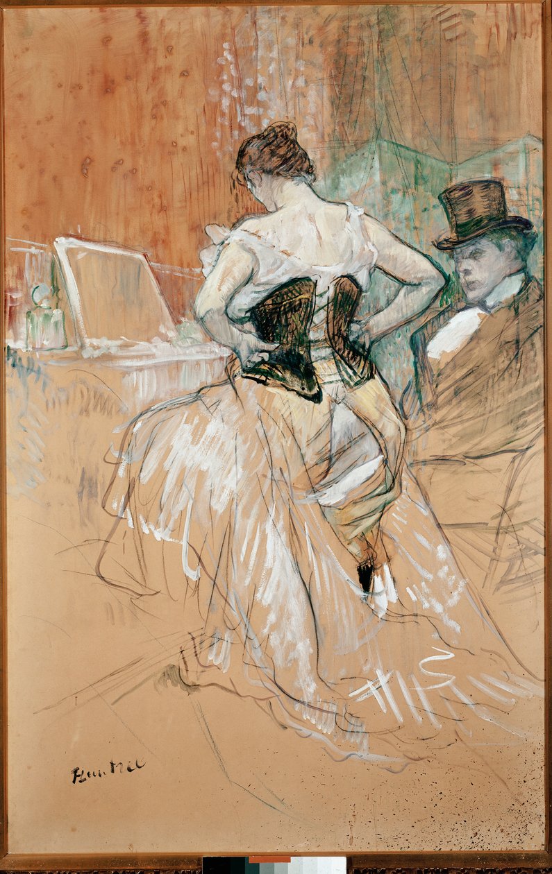 Donna in corsetto da Henri de Toulouse Lautrec