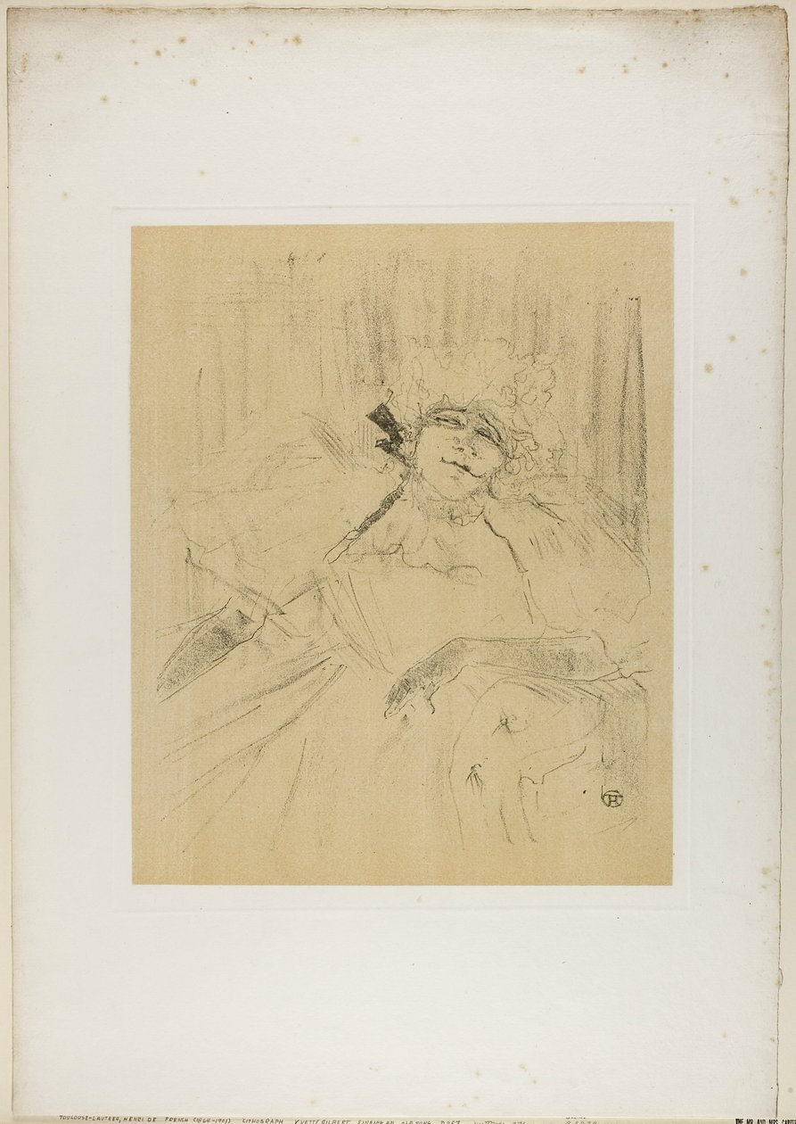 Yvette Guilbert—Chanson Ancienne, da Yvette Guilbert da Henri de Toulouse-Lautrec