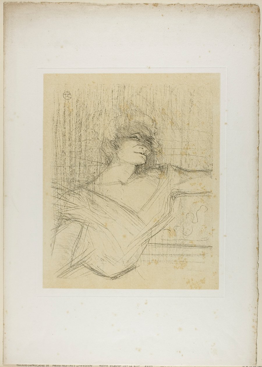 Yvette Guilbert—Dans la Glu, da Yvette Guilbert da Henri de Toulouse-Lautrec