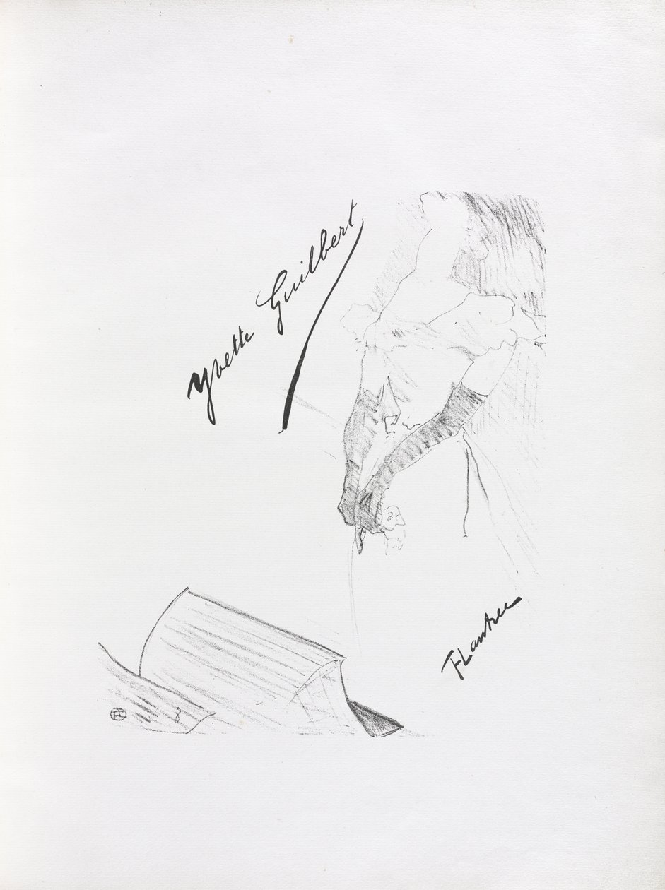 Yvette Guilbert-Serie Inglese: Frontespizio da Henri de Toulouse-Lautrec