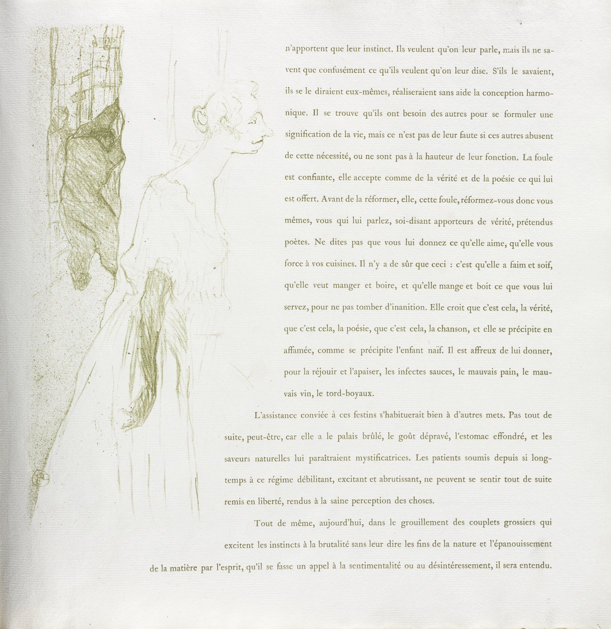 Yvette Guilbert - Serie Francese: N. 11 da Henri de Toulouse-Lautrec