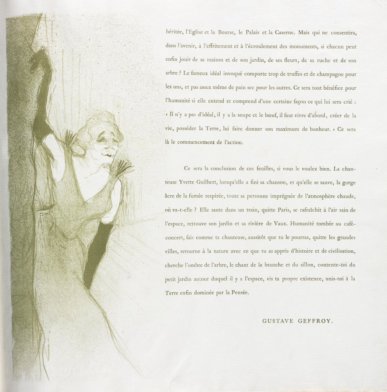 Yvette Guilbert - Serie Francese: No. 16 da Henri de Toulouse-Lautrec